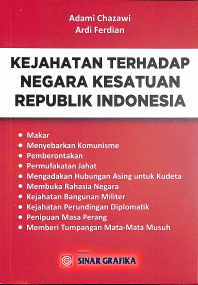 Sampul Kejahatan terhadap Negara Kesatuan Republik Indonesia