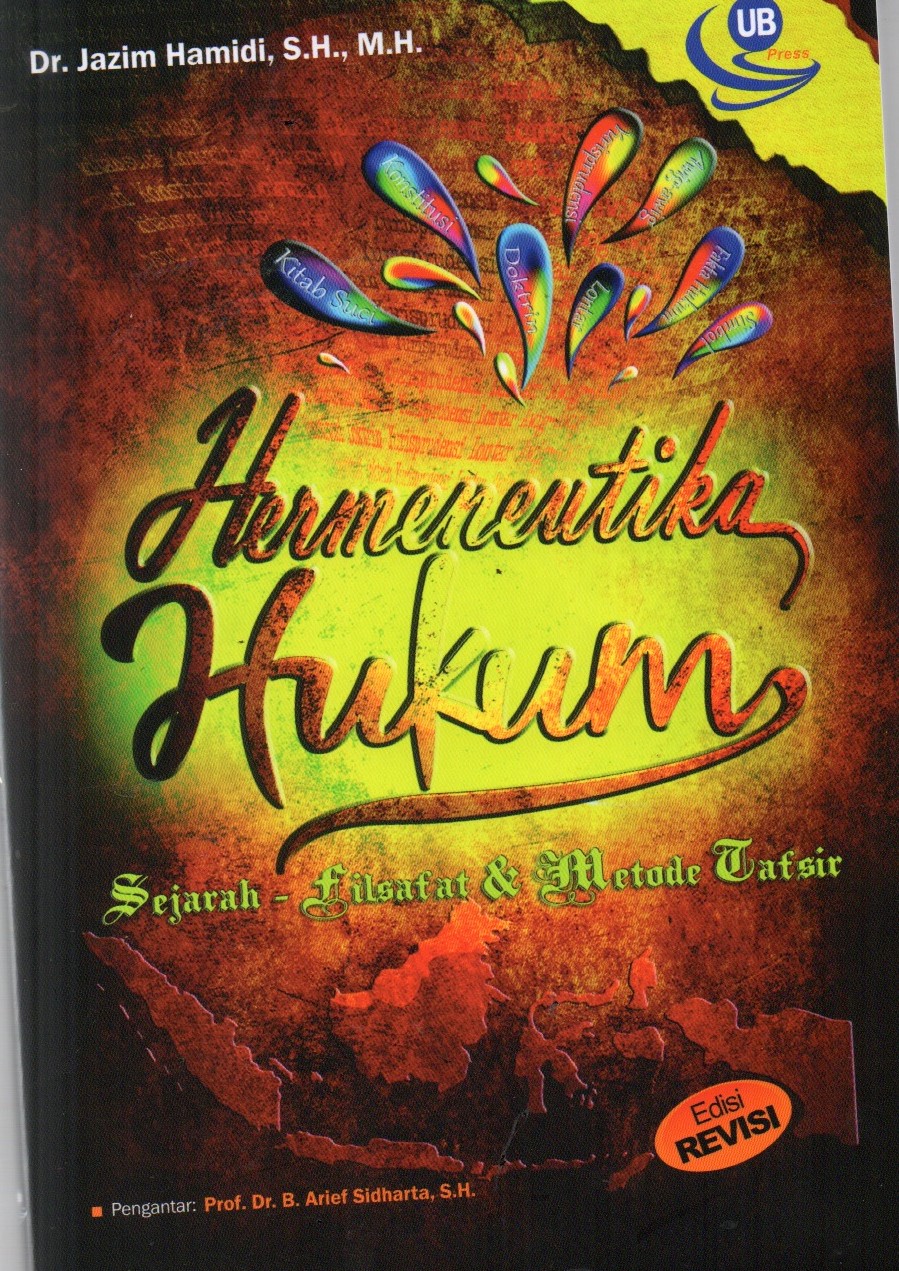 Sampul Hermeneutika Hukum: Sejarah-Filsafat & Metode Tafsir