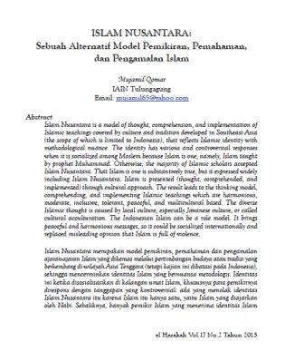 Sampul Islam Nusantara: Sebuah Alternatif Pemikiran, Pemahaman dan Pengamalan Islam