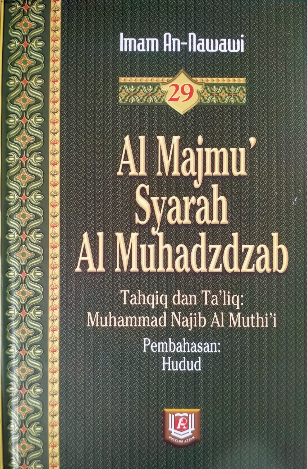 Sampul Al Majmu' Syarah Al Muhadzdzab Jilid 29, Pembahasan: Hudud